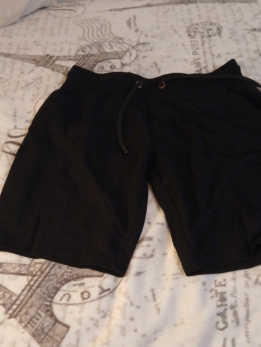 Men's Black Drawstring Shorts